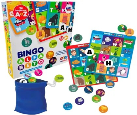 Jogo Bingo Alfabeto Infantil Aprenda Alfabeto