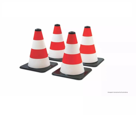 Conjunto 4 Cones Infantil Sinalização 