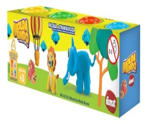 Kit 4 Massinhas Molda Mundo
