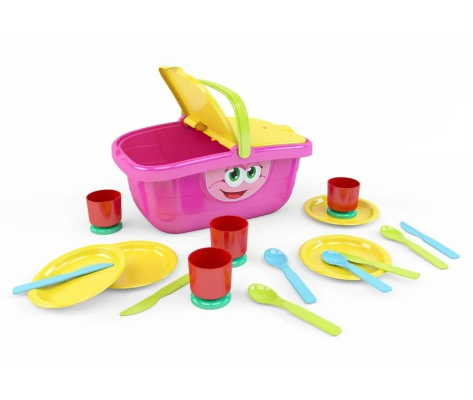 Cesta de Picnic Infantil Viva Brincar 21 Peças 