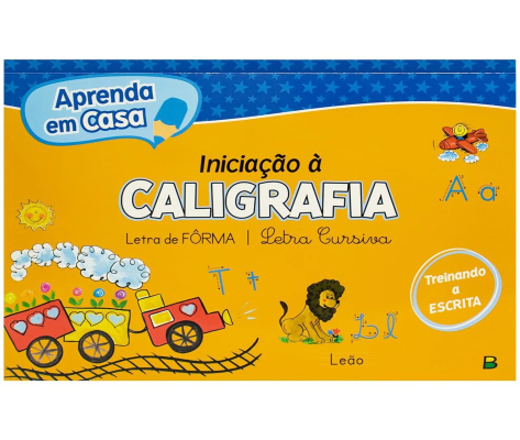 Livro Aprenda em casa Iniciação à Caligrafia
