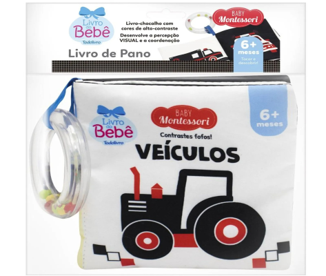 Livro Baby Montessori - Contrastes fofos- Veículos