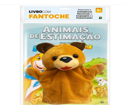 Livro Com Fantoche Animais de Estimação