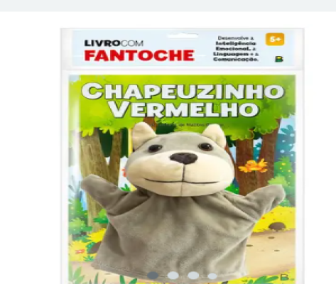 Livro Com Fantoche Chapaeuzinho Vermelho.