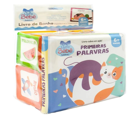 Livro-cubos em ação: Primeiras Palavras